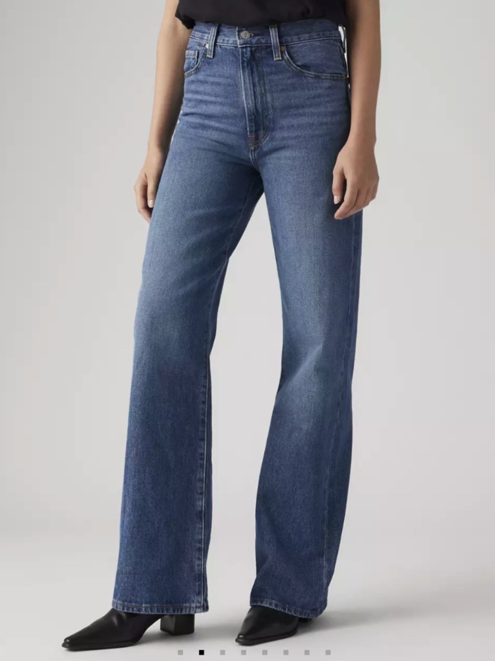 Levi's Premium Ribcage Wide Leg Women's Wrong - Medium Wash Jeans Size 31 x 30